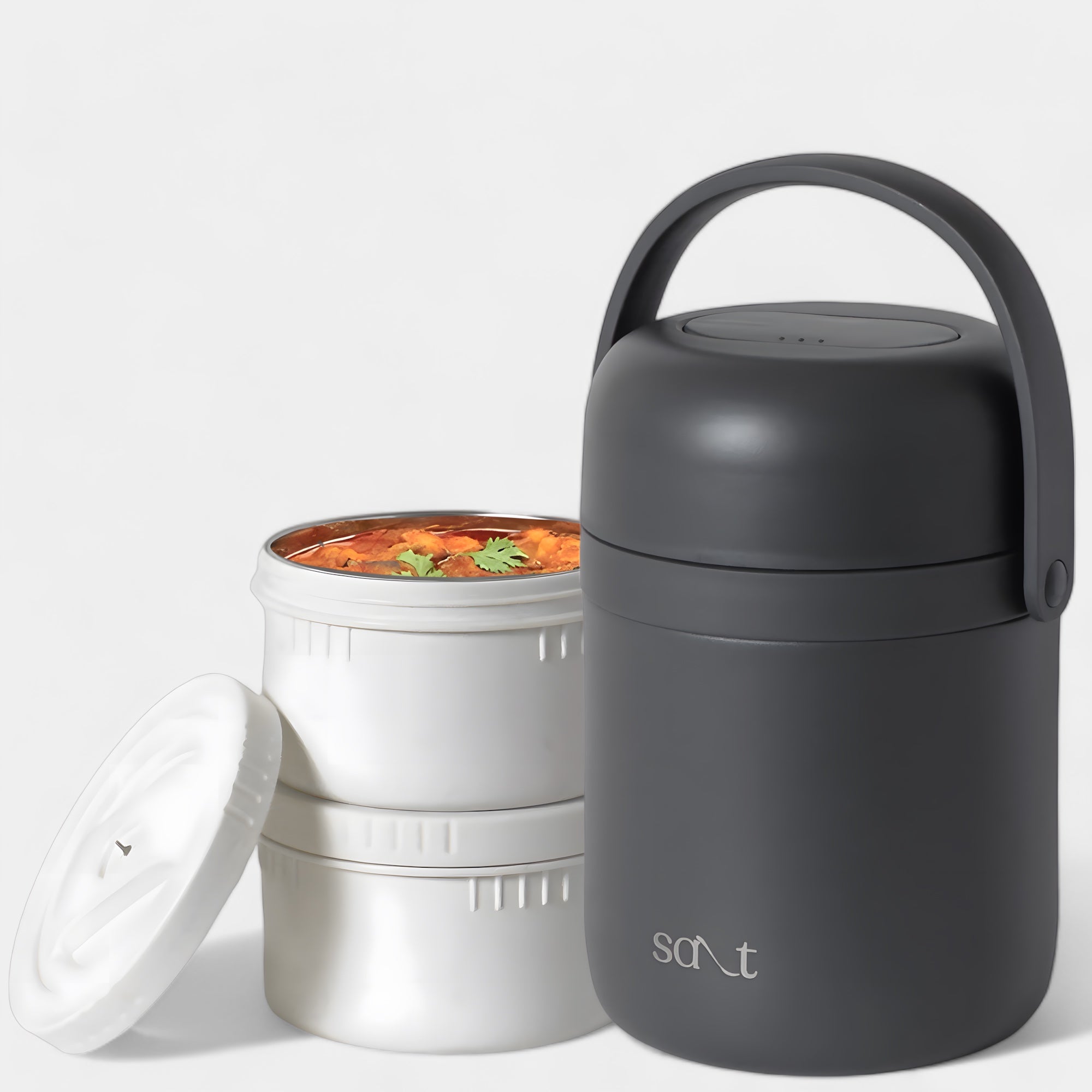 FreshBite Pro - 2 containers Insulated Tiffin - Salt