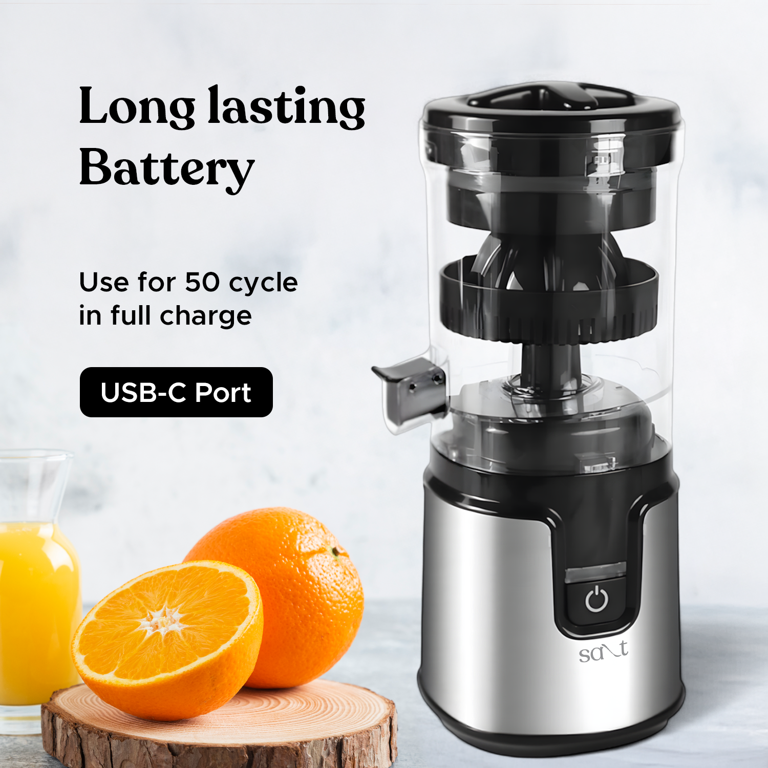 JuiceJet Pro Rechargeable Citrus Juicer, 350 ML